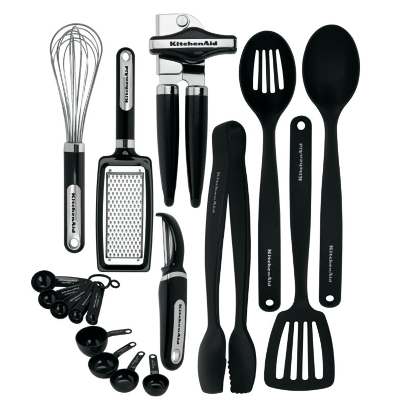 KitchenAid 17 Piece Starter Tool and Gadget Kitchen Utensil Set